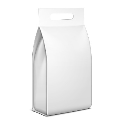 Blank Stand Up Pouch Snack Sachet Bag With Handle.
