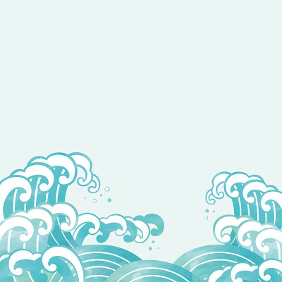 波浪剪贴艺术