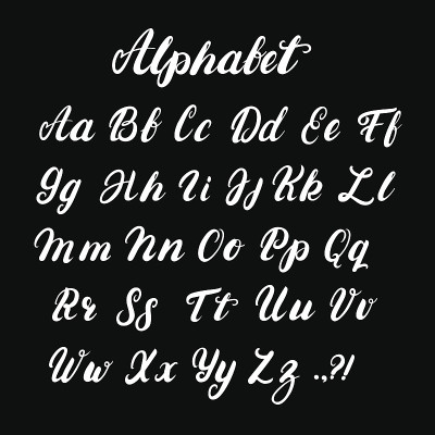 手写小写字母和大写字母。