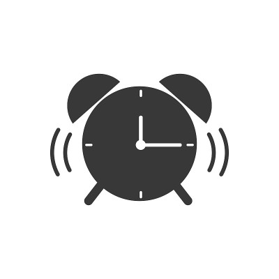 闹钟图标在平面风格。矢量图