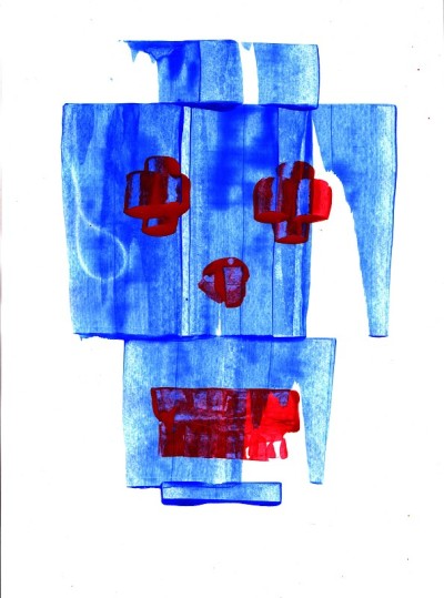 纸上抽象的丙烯画