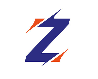 现代Z字母标志与斜线概念。首字母字母Z设计矢量标志。Z切片字母标识。