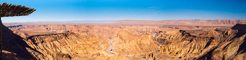 鱼河峡谷在纳米比亚全景视图