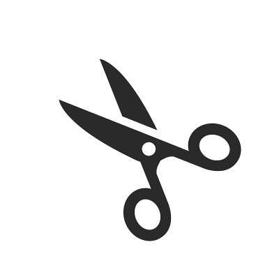 剪刀图标矢量设计插图