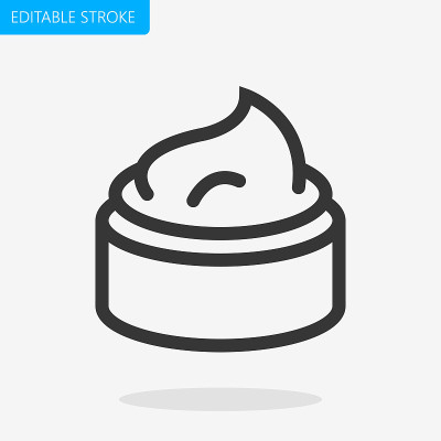 Cream Cosmetics icon Pixel Perfect Editable Stroke