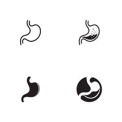 胃标志图标矢量模板插图
