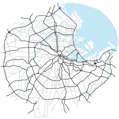 城市地图-城镇街道的计划。道路平面图。城市环境，建筑背景。向量
