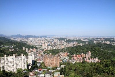 台北城市范围从猫空，台湾