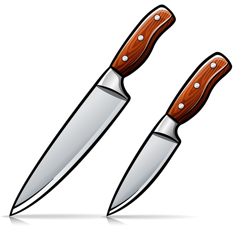 Vector kitchen knife isolated design