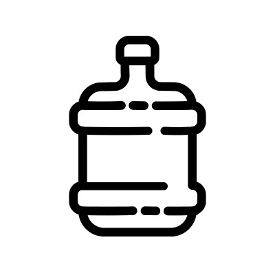 塑料水瓶交付轮廓图标