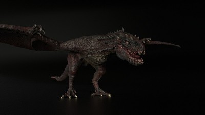怪物的背景，3d渲染