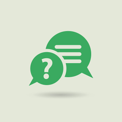 问答图标股票插图。FAQ。语音气泡图标常见问题。
