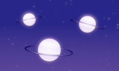 太空行星背景3DCG插图