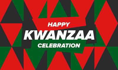 Kwanzaa Happy Celebration. African and African-Ame