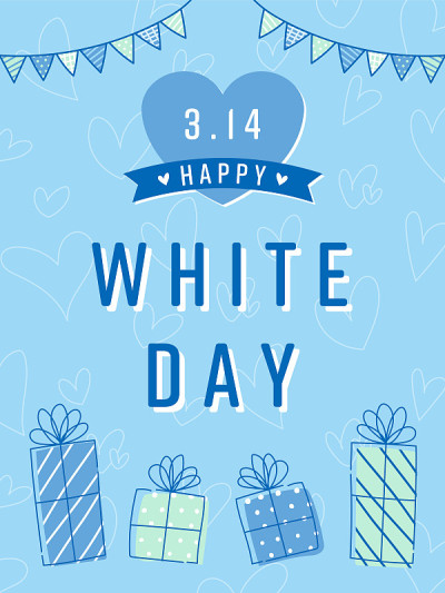 wWhite Day Heart横幅POP Vertical