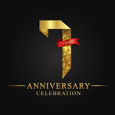 7周年庆典标志