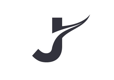 商业和公司标识设计。创意J字母标志向量