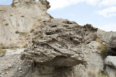 沙漠Tabernas。景观