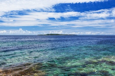 日本冲绳县的Hatoma岛夏日美景