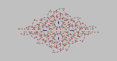 翡翠分子结构孤立在灰色上