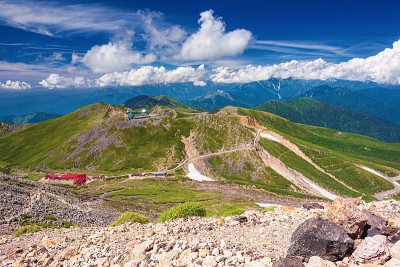 日本长野县典仓山的夏季景观