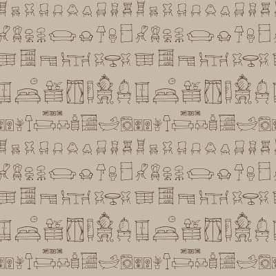 手绘草图家具图案