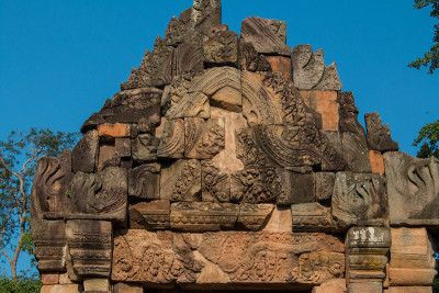 Prasat Muang Tam城堡的高棉寺庙纹理