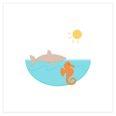 海洋平面图标