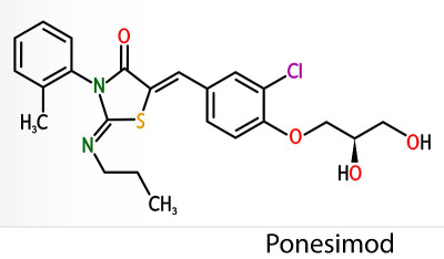 Ponesimod，实验性抗炎药物分子。多发性硬化症和银屑病的治疗