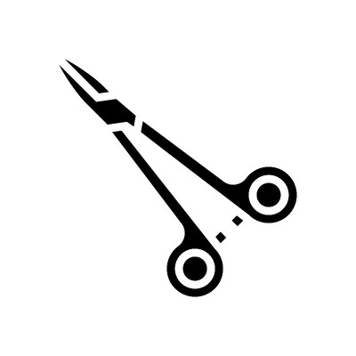镊子医疗字形图标矢量插图