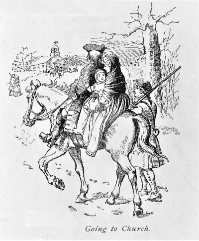 American Colonists Ride to Church
