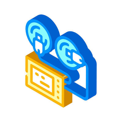 刺激与吸盘等距图标矢量插图