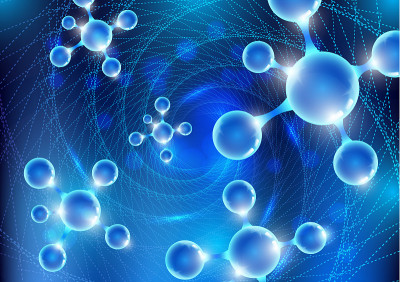 未来的化学矢量纳米技术背景与发光的3d分子。