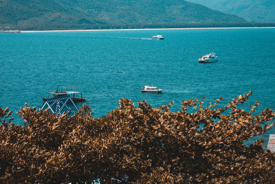 航拍海南边岛风光及黄昏时的自然景观