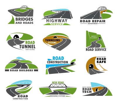 道路标志、高速公路或公路路线、小路和小路