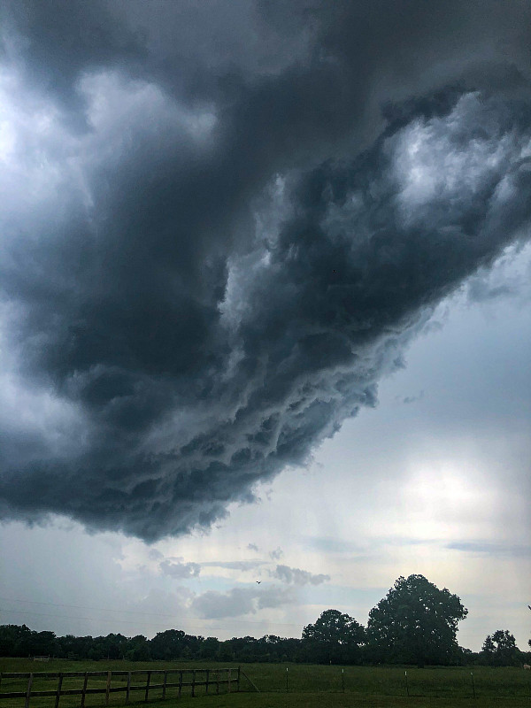 雷暴在俄克拉何马州