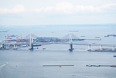 从高层建筑看横滨港