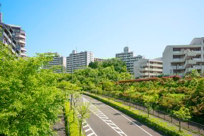 日本东京郊区的居民区