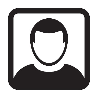 用户图标向量男性符号轮廓头像符号在平面颜色字形象形符号