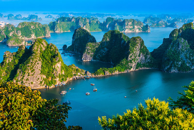 下龙湾全景，越南