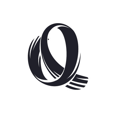 Q字母图标脚本字母。