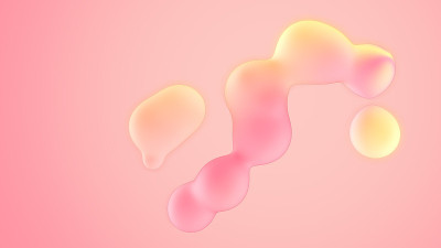 抽象的3 d背景。柔和的粉红色渐变球体。最小的设计