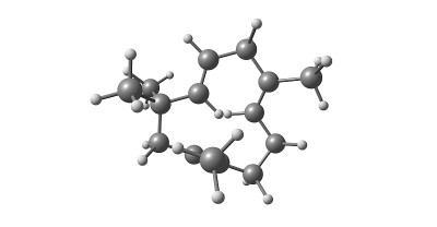 Humulene分子结构孤立于白色