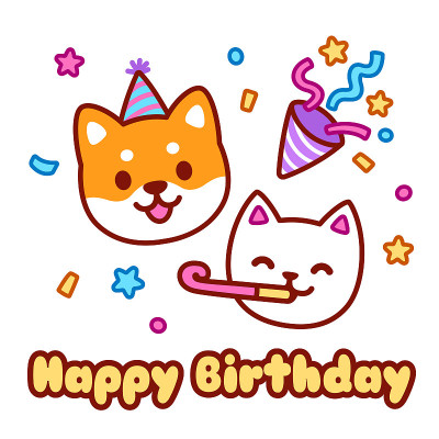 卡通快乐生日派对