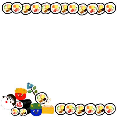 寿司卷和Ehomaki图像框架成分