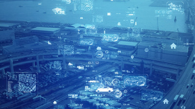 现代公路和通讯网络的概念。交通工具和技术。智能交通系统。移动性是一种服务。