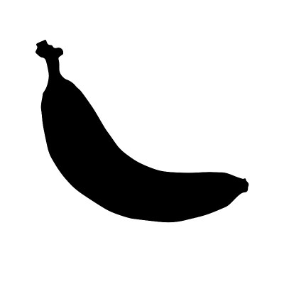 矢量手画香蕉剪影