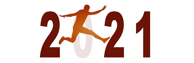 新年快乐。在2021年开始。三维演示