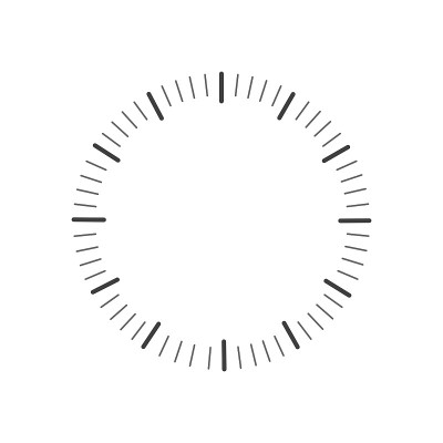 Blank Clock icon isolate on white background.