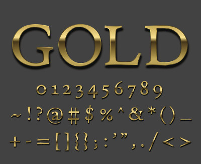 黄金的字体